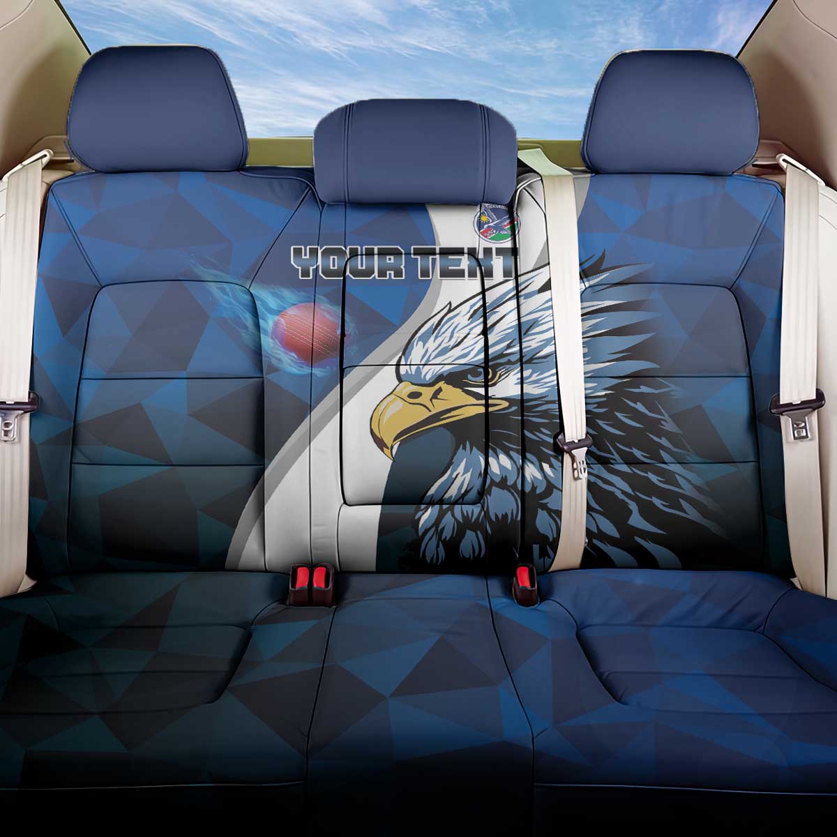 Custom Namibia Cricket Back Car Seat Cover Go Champions