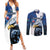 Custom Namibia Cricket Couples Matching Summer Maxi Dress and Long Sleeve Button Shirt Go Champions