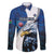 Custom Namibia Cricket Family Matching Off The Shoulder Long Sleeve Dress and Hawaiian Shirt Go Champions