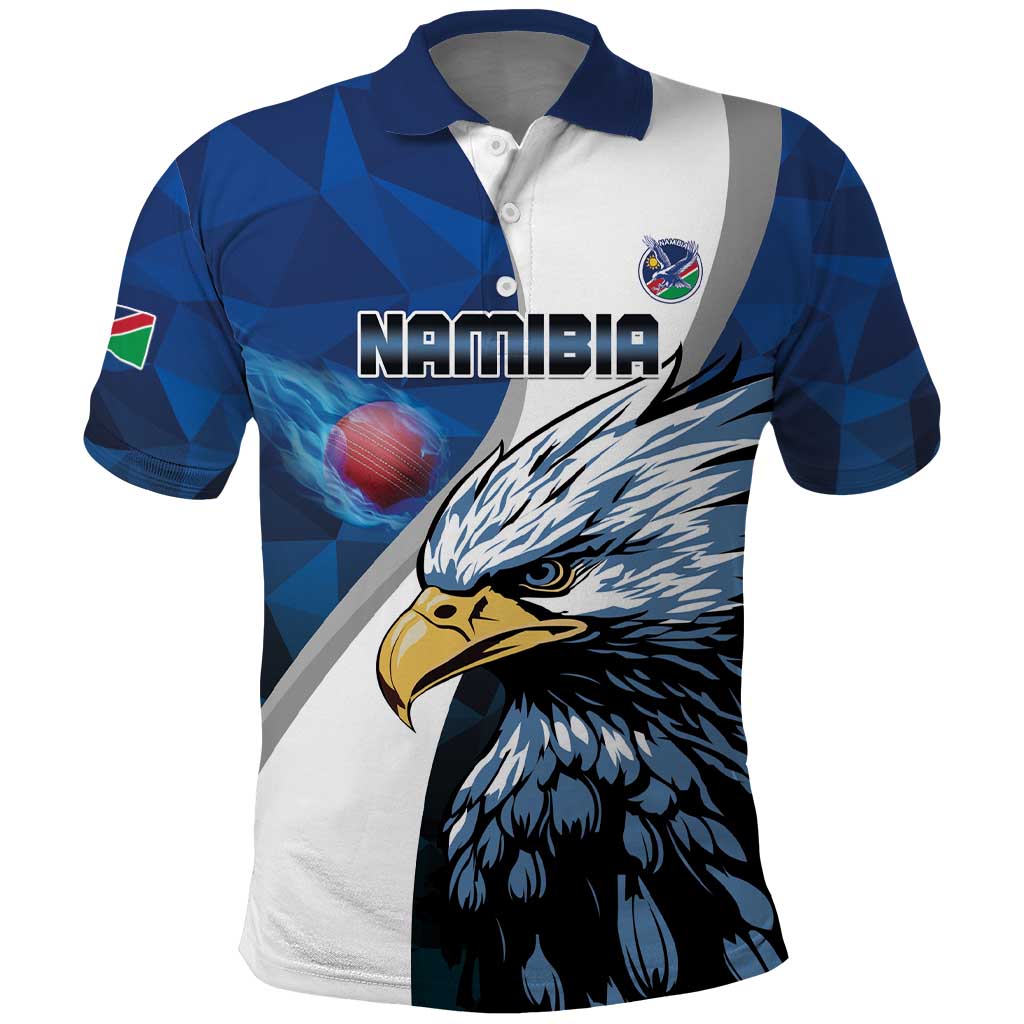 Custom Namibia Cricket Polo Shirt Go Champions