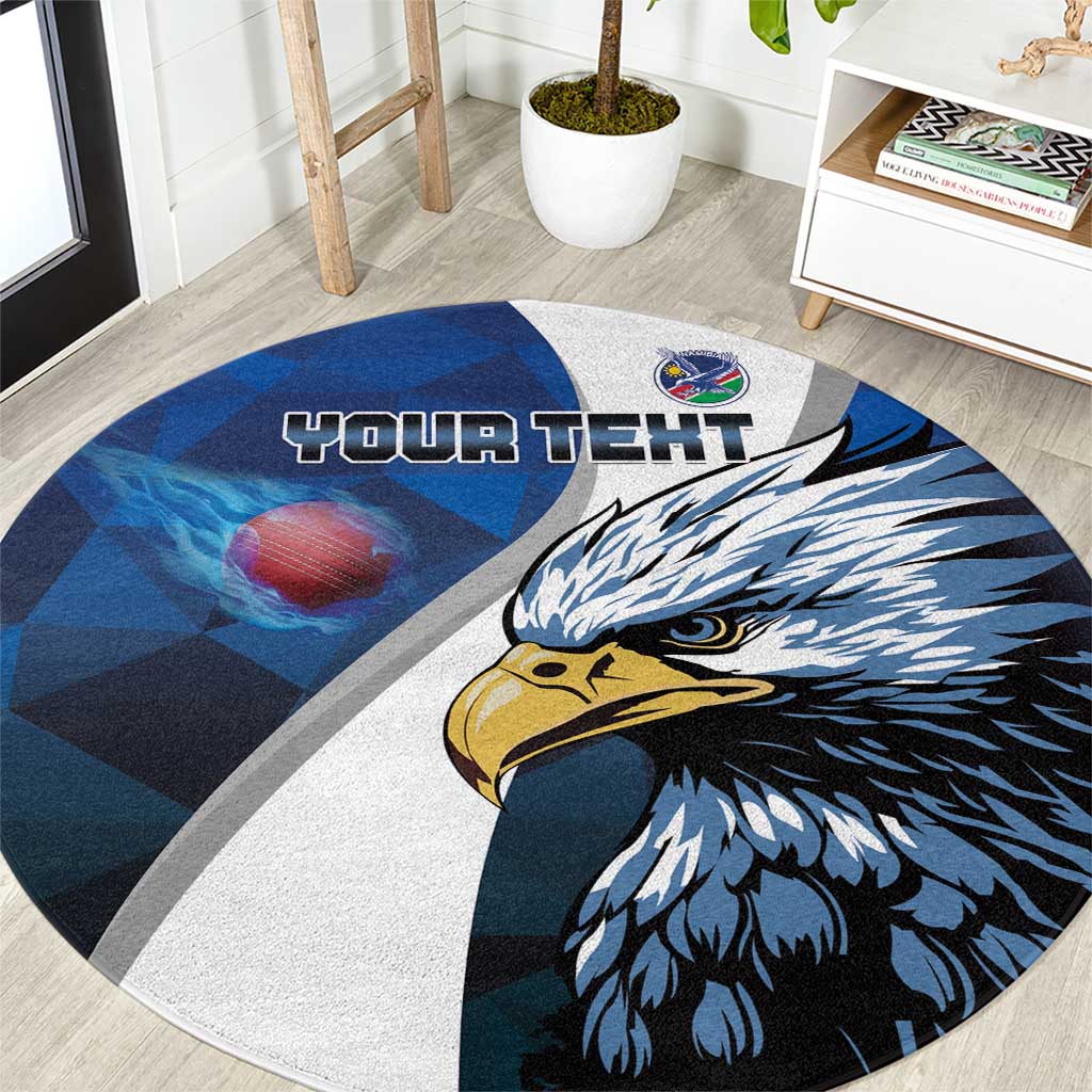 Custom Namibia Cricket Round Carpet Go Champions