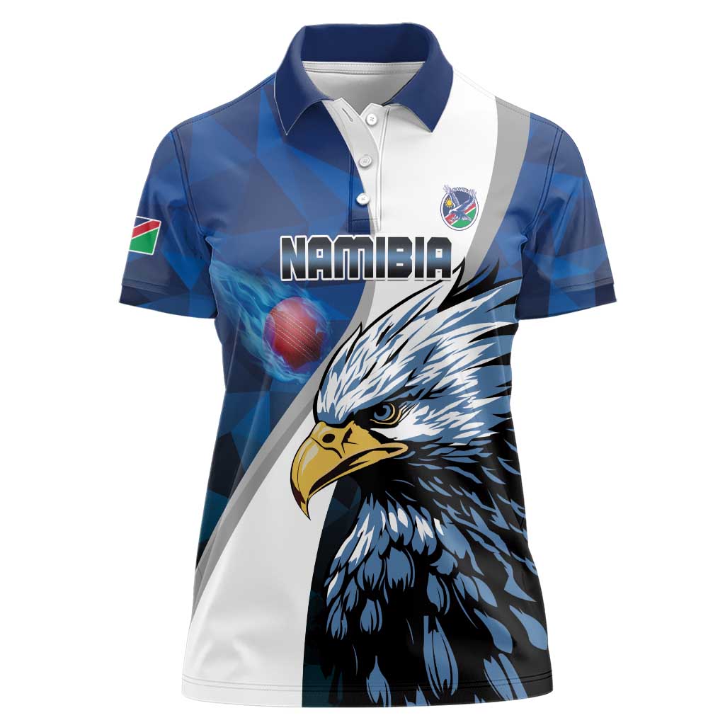 Custom Namibia Cricket Women Polo Shirt Go Champions