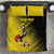 Custom Uganda Football Bedding Set Black Crowned Crane Mix Grunge Style - Yellow Color