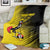 Custom Uganda Football Blanket Black Crowned Crane Mix Grunge Style - Yellow Color