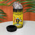 Custom Uganda Football 4 in 1 Can Cooler Tumbler Black Crowned Crane Mix Grunge Style - Yellow Color