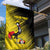 Custom Uganda Football Garden Flag Black Crowned Crane Mix Grunge Style - Yellow Color