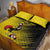 Custom Uganda Football Quilt Bed Set Black Crowned Crane Mix Grunge Style - Yellow Color