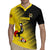 Custom Uganda Football Rugby Jersey Black Crowned Crane Mix Grunge Style - Yellow Color