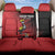 Custom Uganda Football Back Car Seat Cover Black Crowned Crane Mix Grunge Style - Red Color