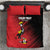 Custom Uganda Football Bedding Set Black Crowned Crane Mix Grunge Style - Red Color