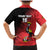 Custom Uganda Football Family Matching Mermaid Dress and Hawaiian Shirt Black Crowned Crane Mix Grunge Style - Red Color