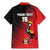 Custom Uganda Football Family Matching Mermaid Dress and Hawaiian Shirt Black Crowned Crane Mix Grunge Style - Red Color