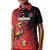 Custom Uganda Football Kid Polo Shirt Black Crowned Crane Mix Grunge Style - Red Color