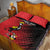 Custom Uganda Football Quilt Bed Set Black Crowned Crane Mix Grunge Style - Red Color