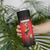 Custom Uganda Football Skinny Tumbler Black Crowned Crane Mix Grunge Style - Red Color