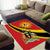 Personalized Uganda Area Rug Black Crowned Crane With Coat Of Arms