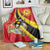 Personalized Uganda Blanket Black Crowned Crane With Coat Of Arms