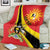 Personalized Uganda Blanket Black Crowned Crane With Coat Of Arms