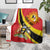 Personalized Uganda Blanket Black Crowned Crane With Coat Of Arms