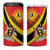 Personalised Uganda 4 in 1 Can Cooler Tumbler Black Crowned Crane With Coat Of Arms