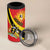 Personalised Uganda 4 in 1 Can Cooler Tumbler Black Crowned Crane With Coat Of Arms