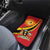 Personalized Uganda Car Mats Black Crowned Crane With Coat Of Arms