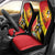 Personalized Uganda Car Seat Cover Black Crowned Crane With Coat Of Arms