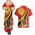 Personalized Uganda Couples Matching Summer Maxi Dress and Hawaiian Shirt Black Crowned Crane With Coat Of Arms