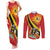 Personalized Uganda Couples Matching Tank Maxi Dress and Long Sleeve Button Shirt Black Crowned Crane With Coat Of Arms