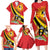 Personalized Uganda Family Matching Long Sleeve Bodycon Dress and Hawaiian Shirt Black Crowned Crane With Coat Of Arms