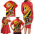 Personalized Uganda Family Matching Long Sleeve Bodycon Dress and Hawaiian Shirt Black Crowned Crane With Coat Of Arms