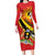 Personalized Uganda Family Matching Long Sleeve Bodycon Dress and Hawaiian Shirt Black Crowned Crane With Coat Of Arms