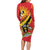 Personalized Uganda Family Matching Long Sleeve Bodycon Dress and Hawaiian Shirt Black Crowned Crane With Coat Of Arms