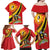 Personalized Uganda Family Matching Off Shoulder Maxi Dress and Hawaiian Shirt Black Crowned Crane With Coat Of Arms