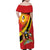 Personalized Uganda Family Matching Off Shoulder Maxi Dress and Hawaiian Shirt Black Crowned Crane With Coat Of Arms