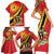 Personalized Uganda Family Matching Short Sleeve Bodycon Dress and Hawaiian Shirt Black Crowned Crane With Coat Of Arms