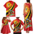 Personalized Uganda Family Matching Tank Maxi Dress and Hawaiian Shirt Black Crowned Crane With Coat Of Arms