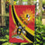 Personalized Uganda Garden Flag Black Crowned Crane With Coat Of Arms