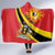 Personalized Uganda Hooded Blanket Black Crowned Crane With Coat Of Arms