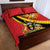 Personalized Uganda Quilt Bed Set Black Crowned Crane With Coat Of Arms