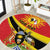 Personalized Uganda Round Carpet Black Crowned Crane With Coat Of Arms