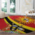 Personalized Uganda Round Carpet Black Crowned Crane With Coat Of Arms