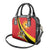 Personalized Uganda Shoulder Handbag Black Crowned Crane With Coat Of Arms