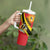 Personalised Uganda Tumbler With Handle Black Crowned Crane With Coat Of Arms