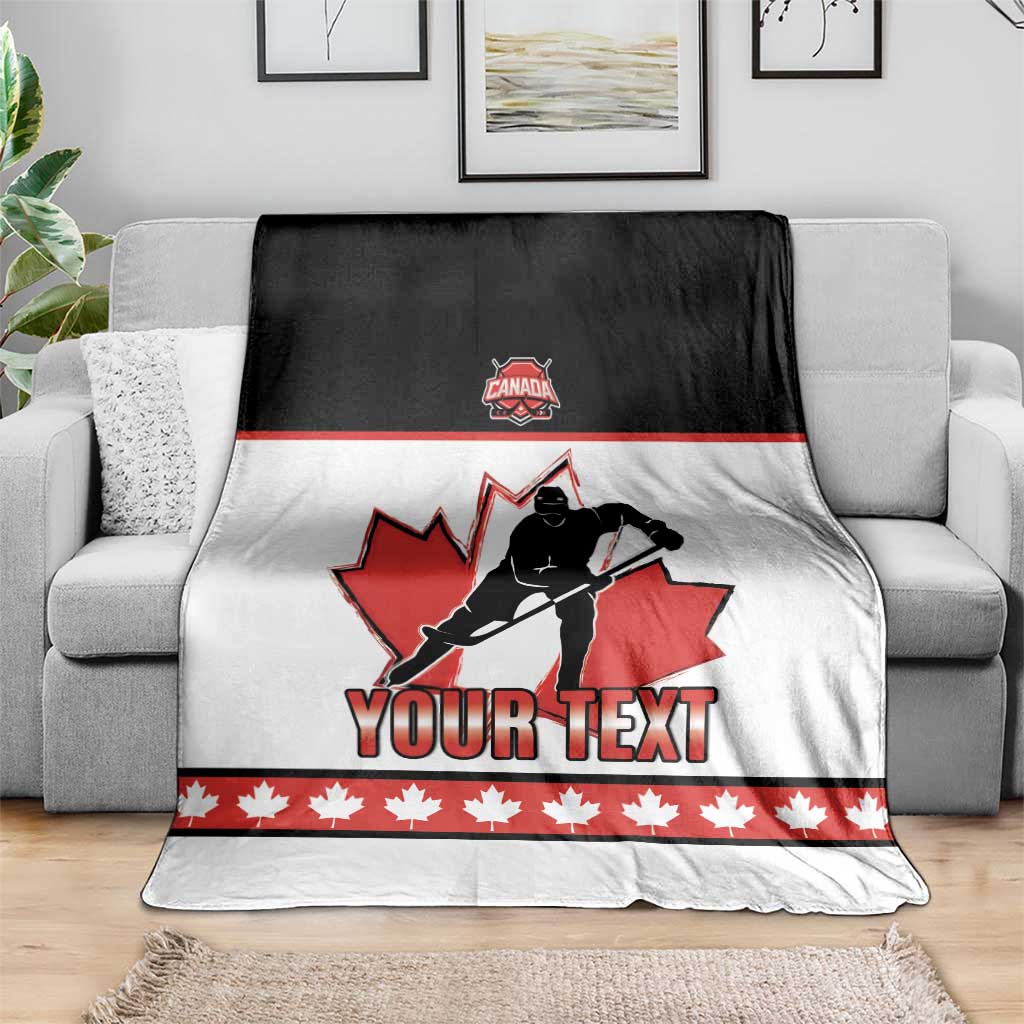 Custom Canada Ice Hockey Blanket Go Team Canada