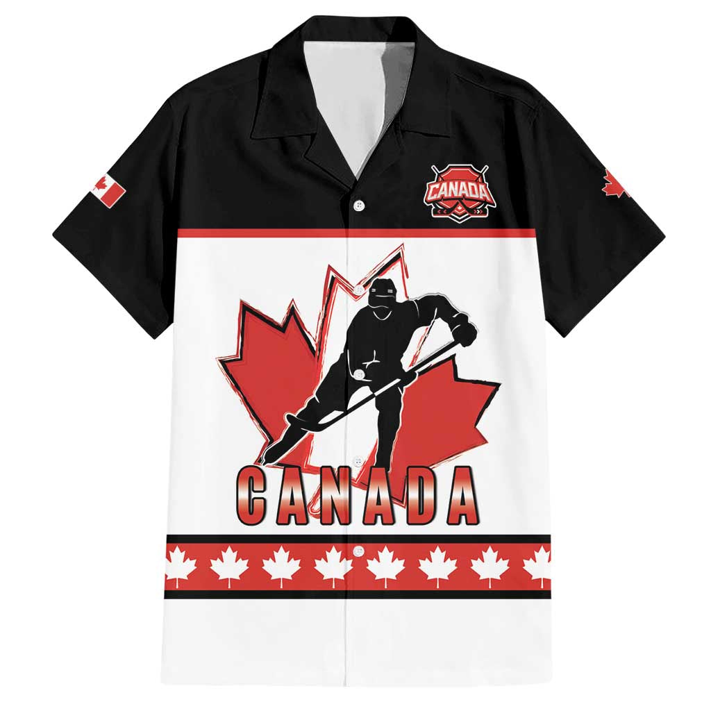 Custom Canada Ice Hockey Hawaiian Shirt Go Team Canada