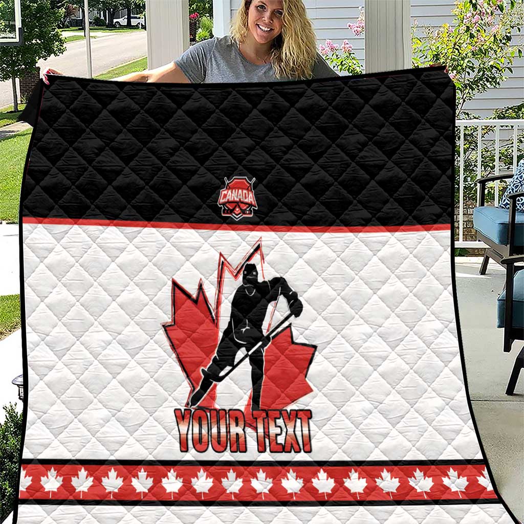 Custom Canada Ice Hockey Quilt Go Team Canada