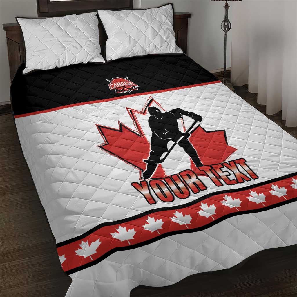 Custom Canada Ice Hockey Quilt Bed Set Go Team Canada