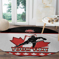 Custom Canada Ice Hockey Round Carpet Go Team Canada