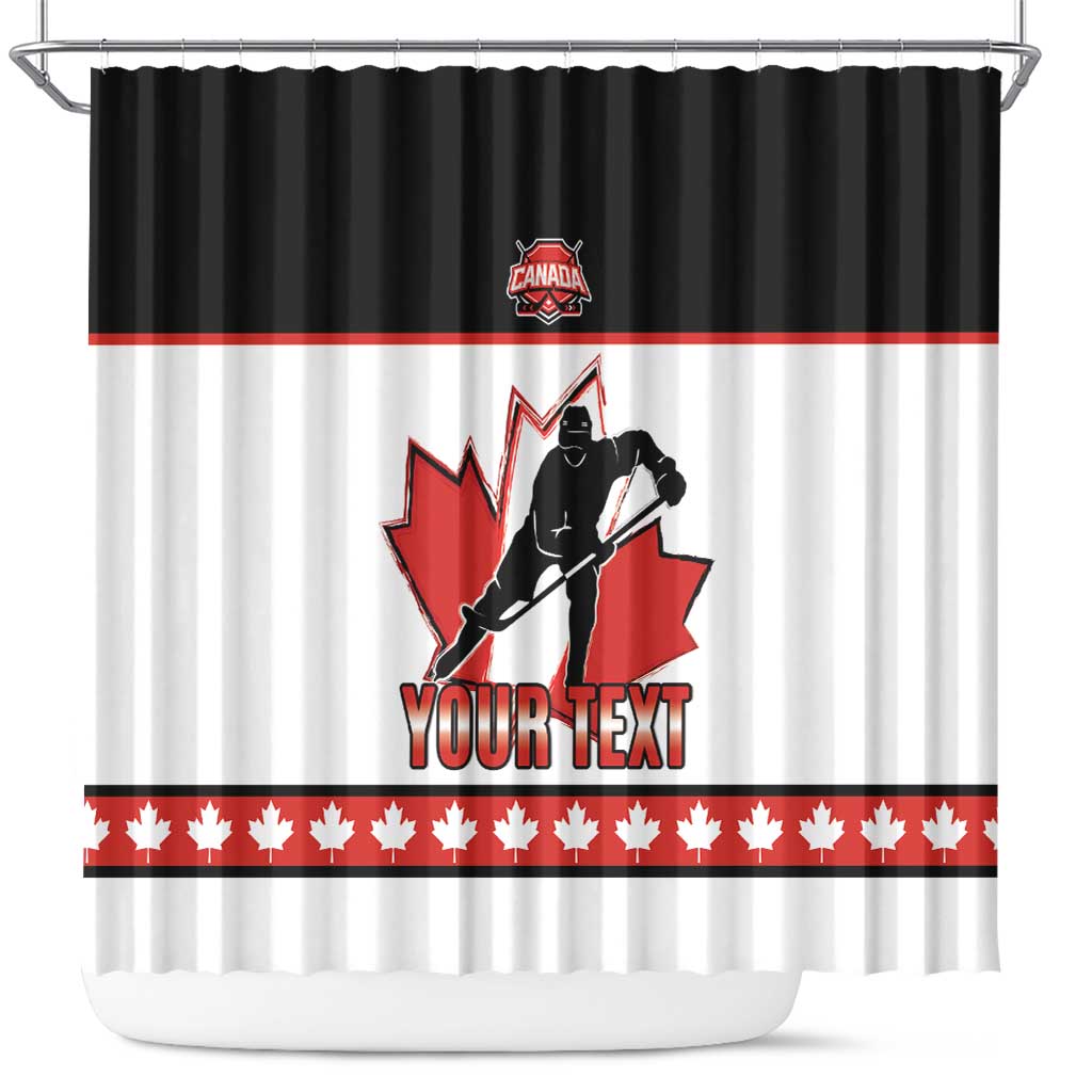 Custom Canada Ice Hockey Shower Curtain Go Team Canada